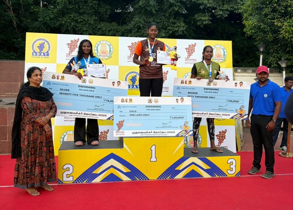 Bronze medal at the State-Level Swimming Competition
