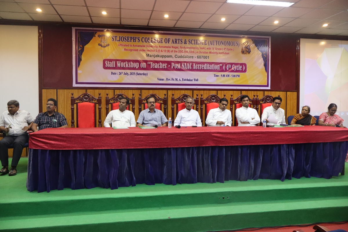 STAFF WORKSHOP ON TEACHER - POST NAAC ACCREDITATION (4TH CYCLE)
