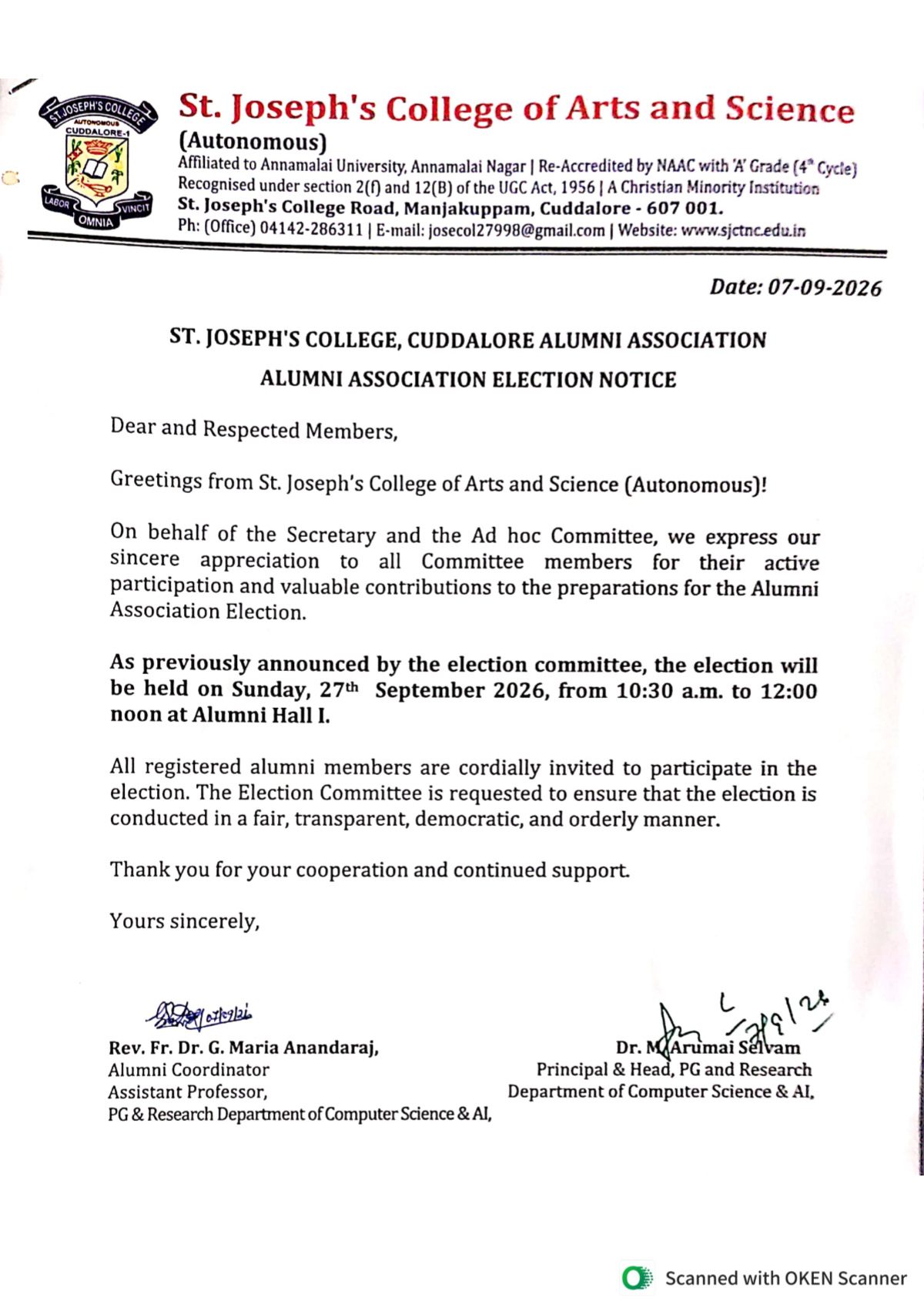 Election Notice Page 1